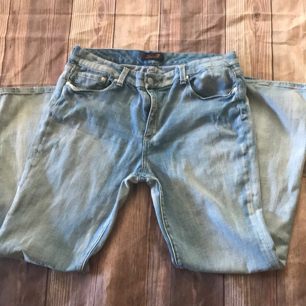 Seven7 Women's Straight Leg Jeans - Light Blue